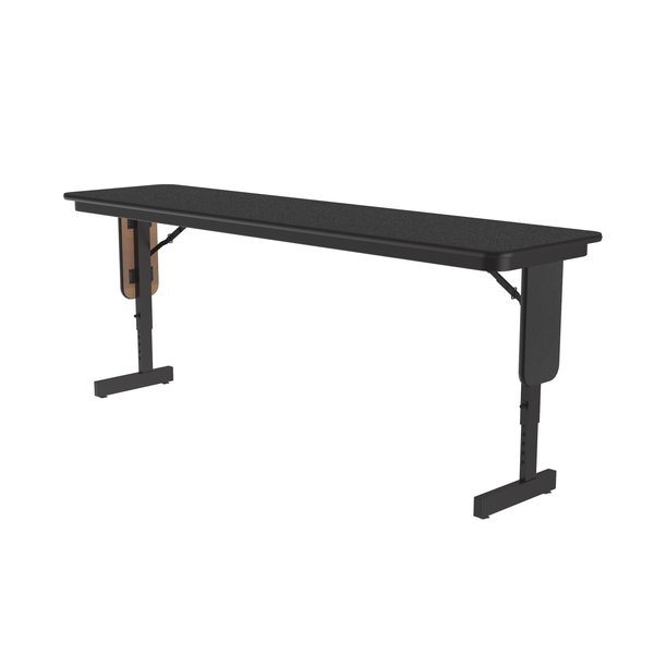 Correll Rectangle Panel Leg Adjustable Height Folding Seminar Training Table, 18" X 72" X 29" SPA1872PX-07